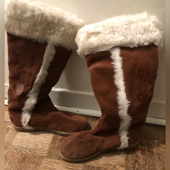 Jessica Simpson signature fur lined high top boots - Picture 1 of 8